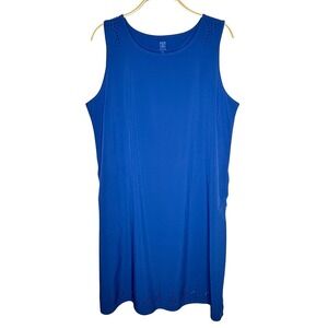 Title Nine Dress XL Blue Sleeveless Casual‎ Comfortable Travel Pocket